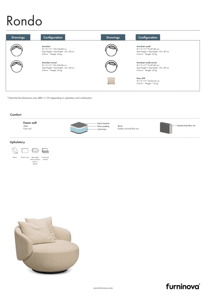 Fåtölj Rondo Furninova Halmstad SängComfort