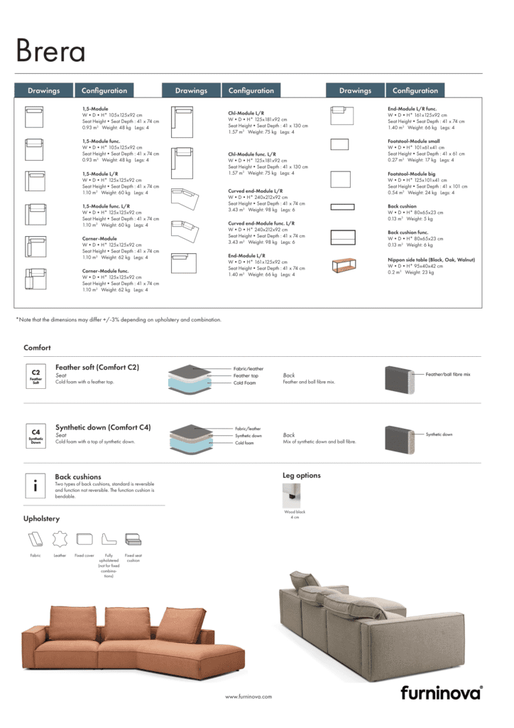 Soffa Brera Byggbar Moduler Modulsoffa Furninova